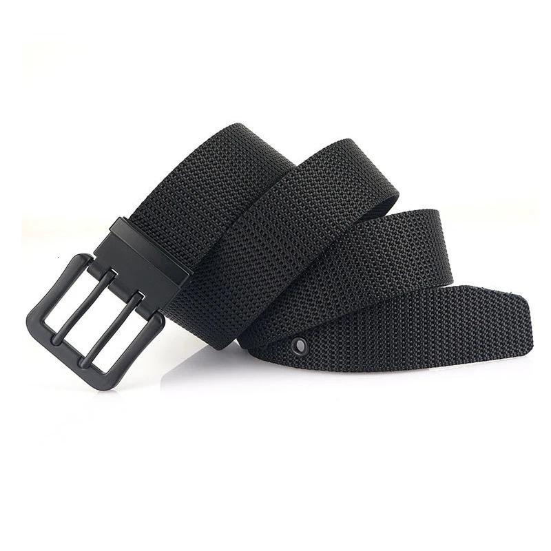 MEDYLA Fashion Classic Canvas Belt Men Metal Double Pin Buckle Casual Strap Belt for Men High Quality Strap MN3008 250213