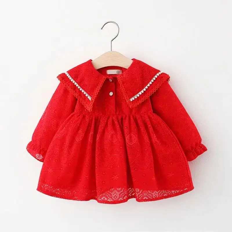 0-5year Long sleeve Lace Girls Dresses Autumn Kids Dress Princess Par Baby Dresses for Children Clothing Z250214