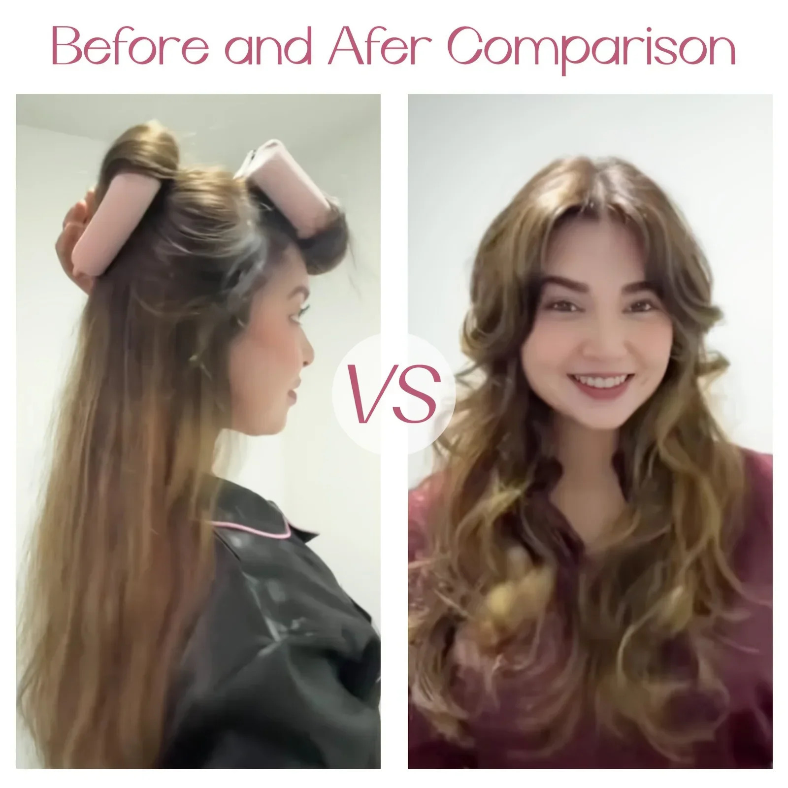 4pcs Heatless Hair Curler Set-No Heat DIY Styling Kit with Flexi Rods Satin Silk Bonnet - Perfect Gift for All Hair Types 250214