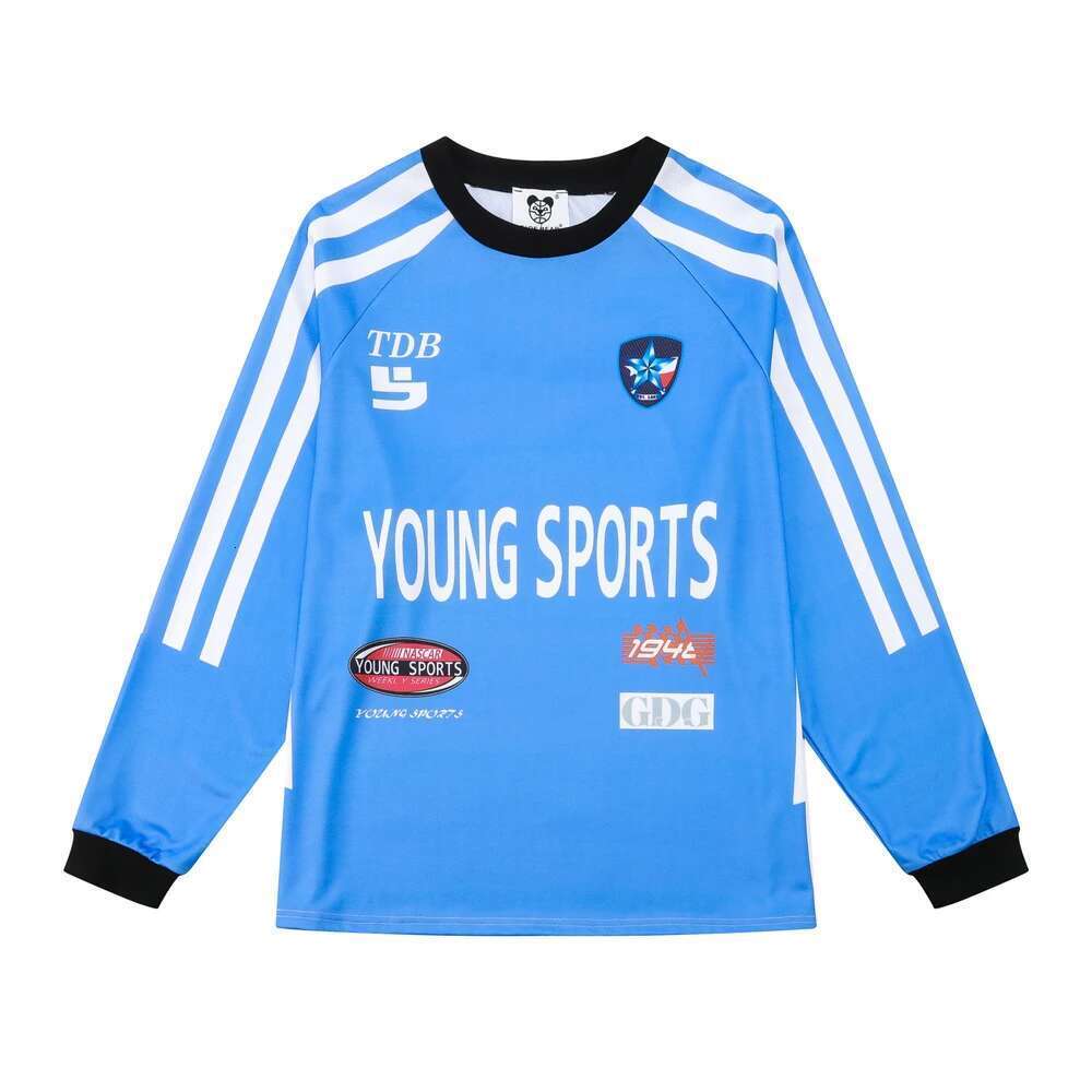 Retro Contrast Color Sports Baseball Tshirts For Men And Women Pullover Breathable Mesh Long Sleeve Tees Oversized Loose T-Shirt