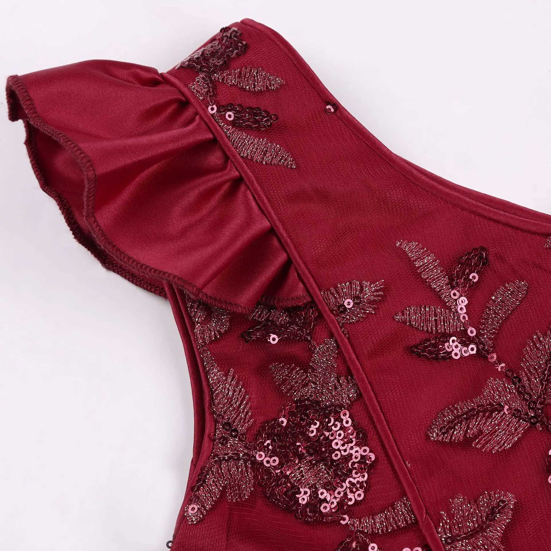 Girl Flower Sequins Christmas Dress for Kids Birthday Princess Par Clothing Toddler Infant Bow Children Dress for Girl Clothes Z250214