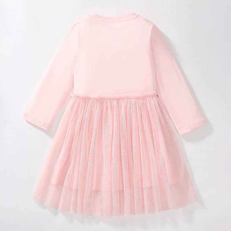 Little maven Kids Clothes Childrens Clothing 2024 Autumn Cotton Baby Girls Ballet Dancer Long Sleeves Dresses 2-7 year Z250214