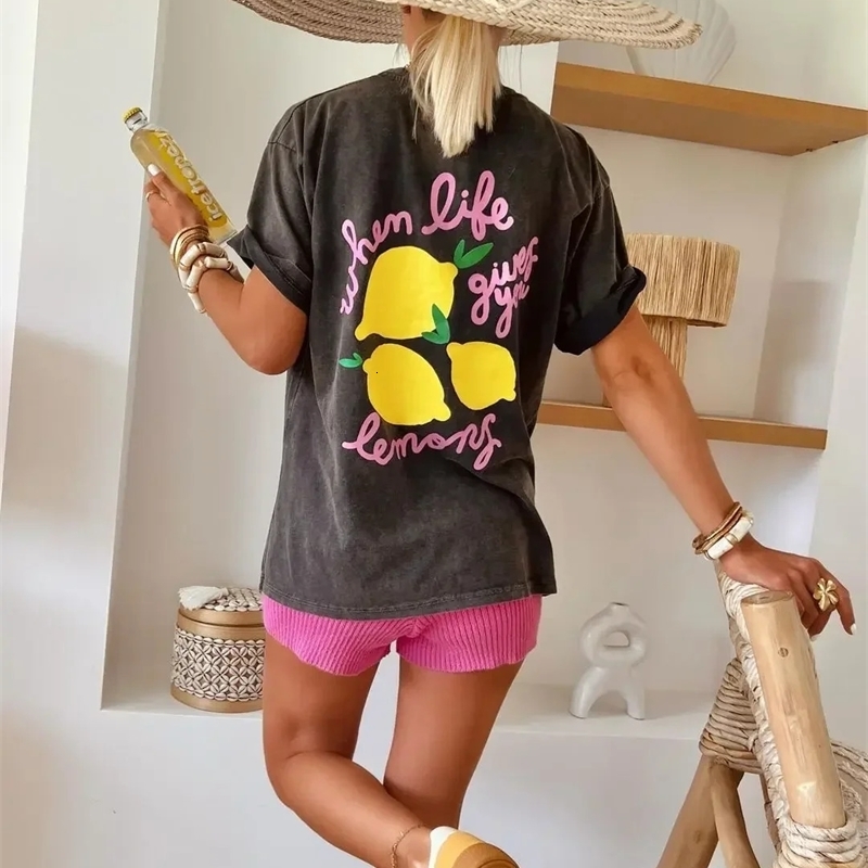 Sunday Graphic T Shirts Casual Streetwear Gothic Harajuku Long Sleeves Clothes Oversized Y2k Top Couples Goth Women Clothing 250206