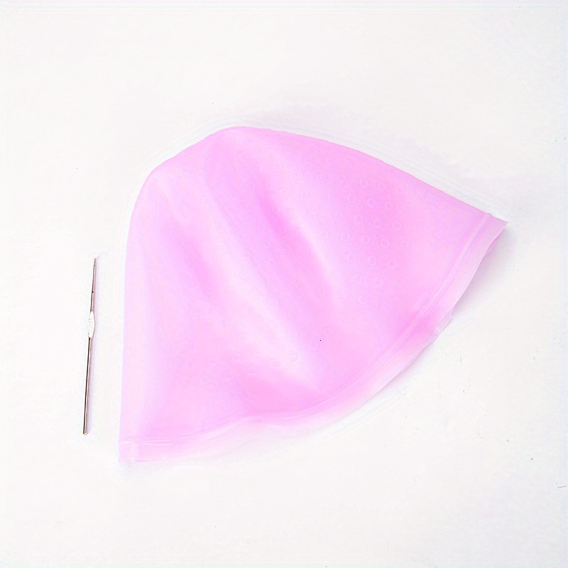 1pcs Silicone Hair Coloring Cap Hook Needle Pink Professional Dyeing Tool Highlight Dyeing Frosting Dyeing Hats Barber Hair