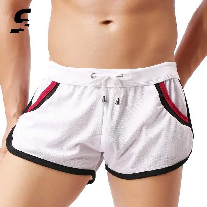Summer swimsuit mens comfortable gym sports shorts mens swimsuit patchwork colorful beach swimming quick drying shorts W250214