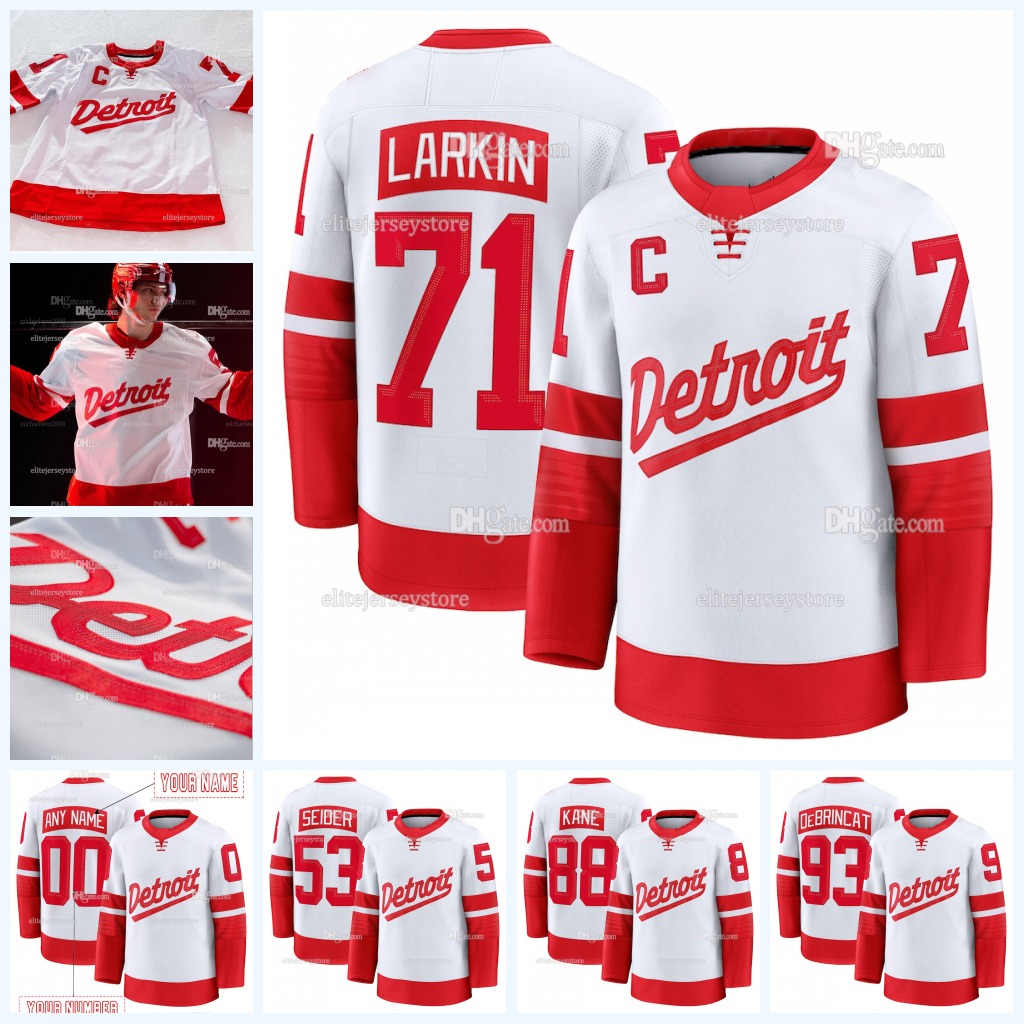 Personalized Custom Hockey Jersey Raymond 2025 Stadium Series Kane Veleno DeBrincat Seider Talbot Kasper Embroidered Letter Number Design Polyester