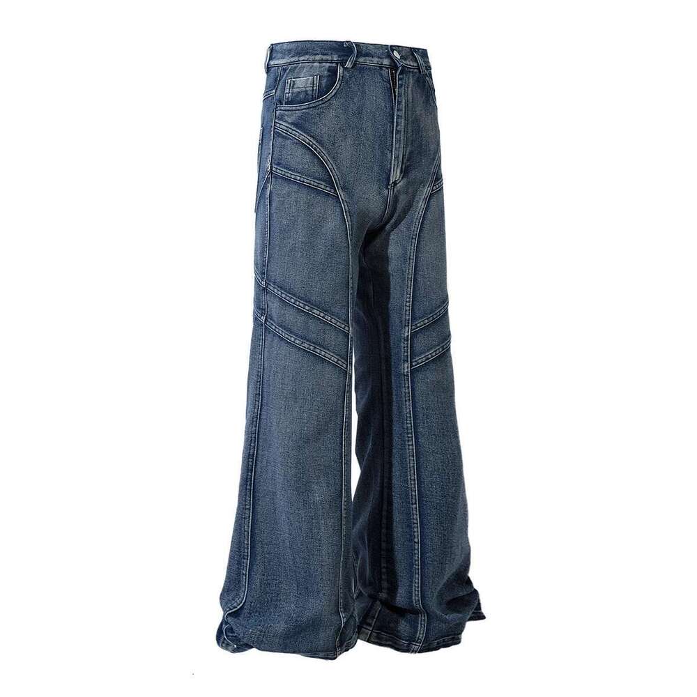 Streetwear Washed Vintage Casual Baggy Men's Jeans Straight Solid Loose Ropa Hombre Denim Trousers Oversized Cargo Pants