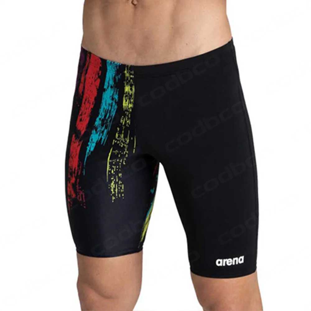 Summer Mens Team Color Swim Jammer Athletic Training Swimsuit Short Bathing Suit Swimming Trunks GYM Beach Surfing Tight Shorts W250214