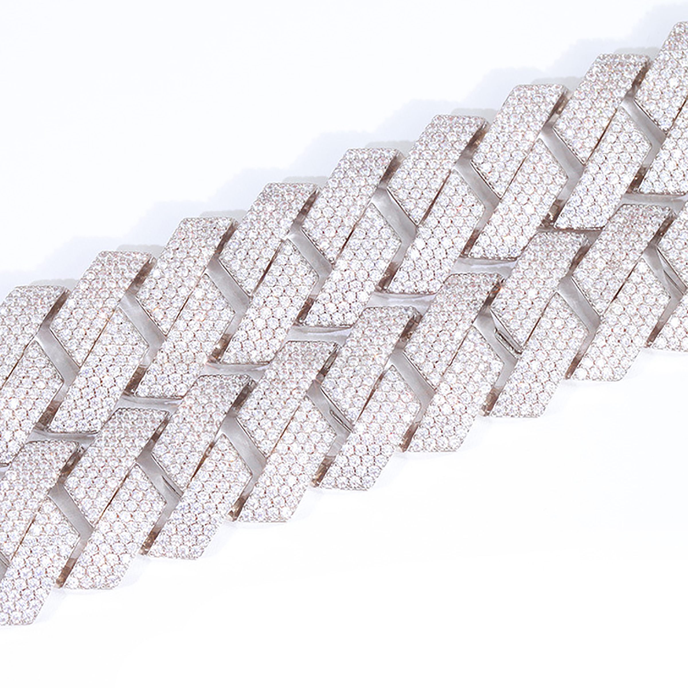 20MM wide gold cuban k necklace designer for men micro inlaid 4 row bg dia moissanite chain necklaces rock hip hop jewelry woman Valentines Day gift