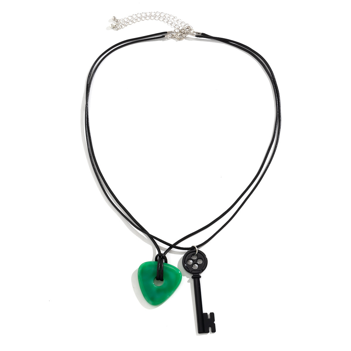 fashion Halloween Triangle Geometry Pendant, Unique Necklace, Female Gift Key, Minimalist designer Neckchain Jewelry