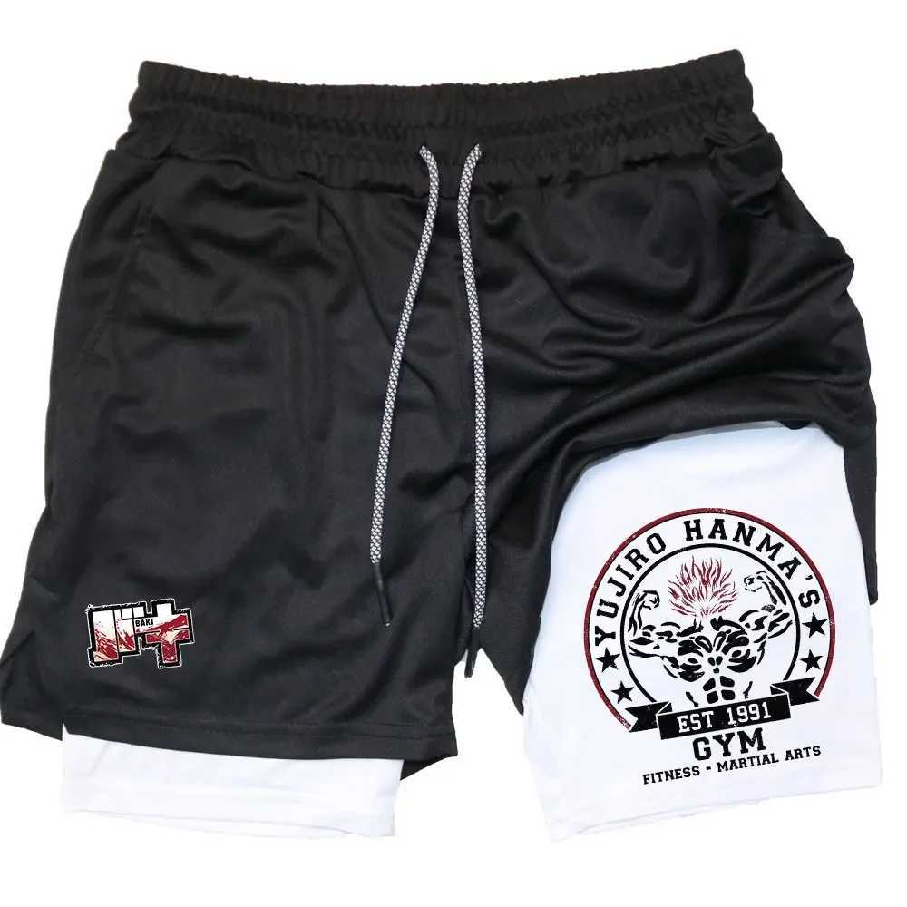 Anime Baki Shorts GYM Performance Shorts Men Running Beach Bottoms Summer Sportswear Fitness Training Jogging Short PantsXJ250213