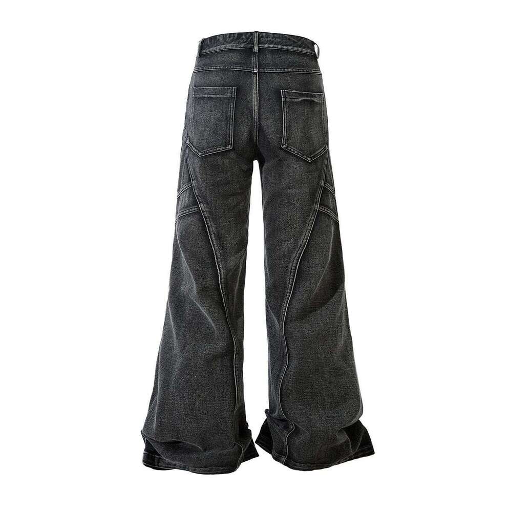 Streetwear Washed Vintage Casual Baggy Men's Jeans Straight Solid Loose Ropa Hombre Denim Trousers Oversized Cargo Pants