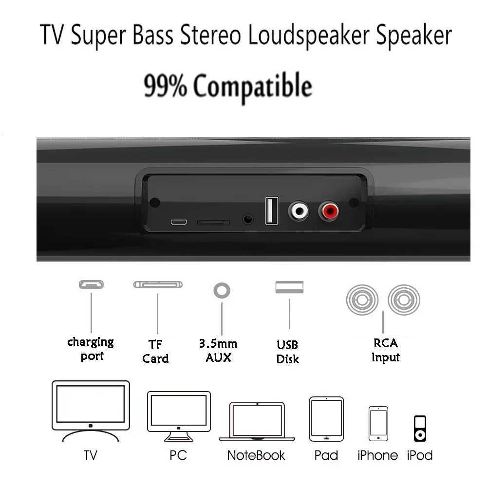 BS10 Wireless Sound bar Speaker System er Bass Wired Surround Stereo He Theater TV Projector Loudspeaker Box Z250214