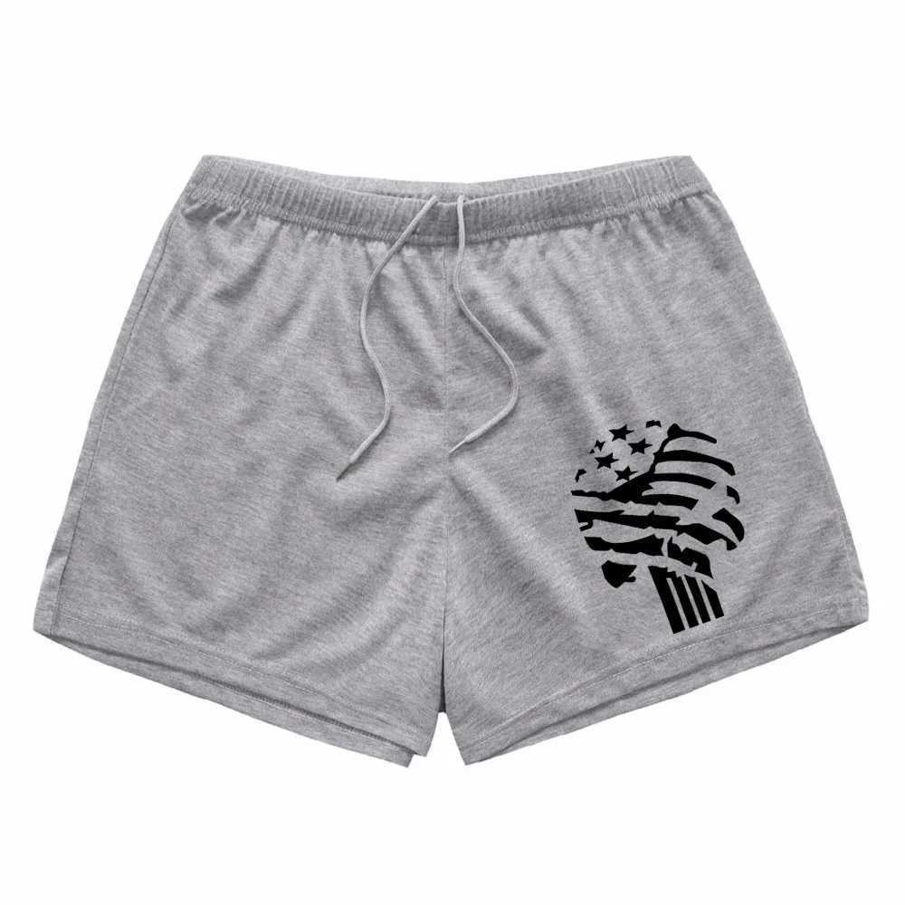 Summer men shorts mens casual shorts fitness exercise beach shorts breathable skull shorts jogger mens brand shortsXJ250213