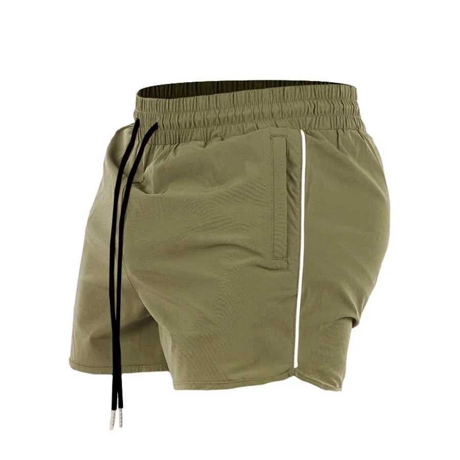 Mens Shorts 2024 Summer New Gym Jogging Exercise Shorts Men Sports Fitness Quick-drying Beach Multiple Pockets Running ShortsXJ250213
