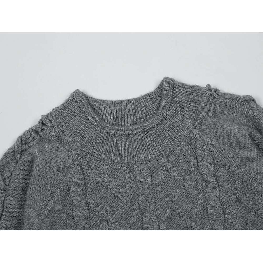 High Street Twist Jacquard Weave Pullover Knitted Sweaters For Men And Women Crew Neck Casual Baggy Autumn Clothes Oversized