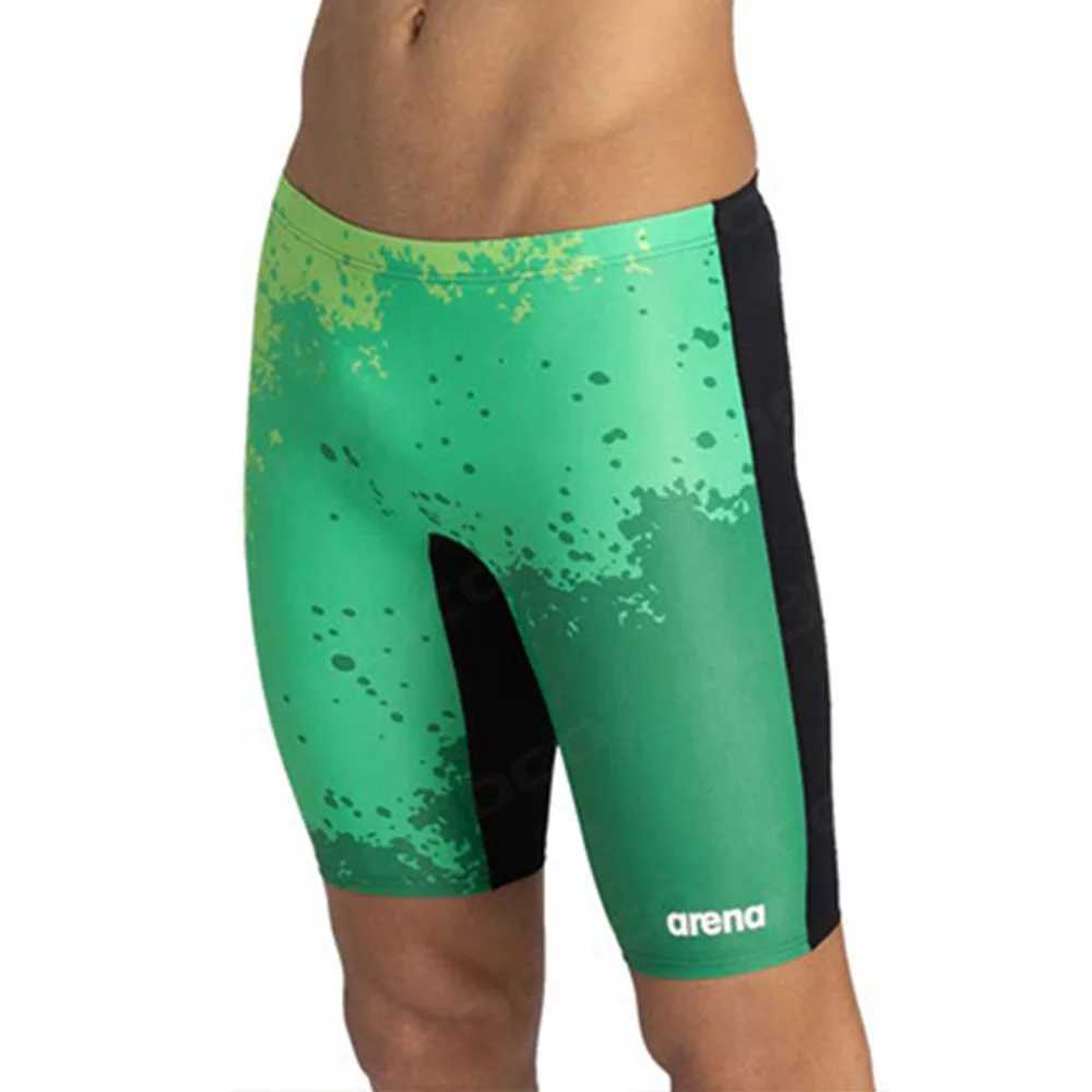 Summer Mens Team Color Swim Jammer Athletic Training Swimsuit Short Bathing Suit Swimming Trunks GYM Beach Surfing Tight Shorts W250214