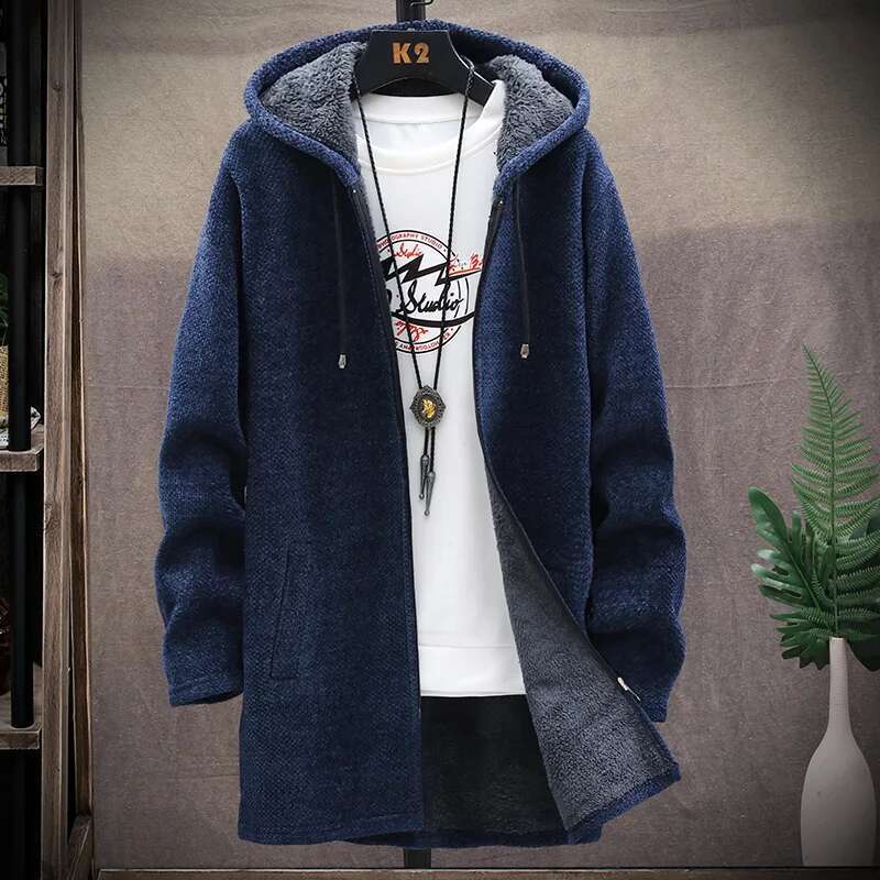 TRAF 2024 Stylish Comfortable Autumn/Winter Men's New Loose Plus-Size Casual And Wool Thickened Cardigan