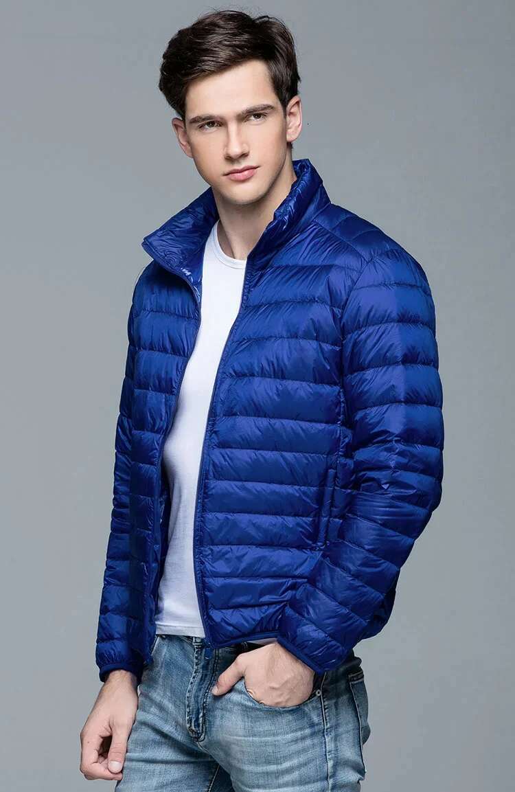 Autumn And Winter Light cotton jacket Ultra-thin Thermal Insulation Spring Jacket Men's stand Collar Coat New