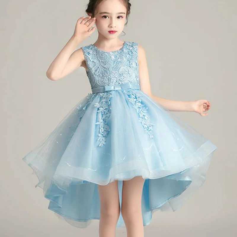 Embroidery Flower Dress Girls Wedding Par Princess Children Dresses Elegant Baby Kids Christmas Vestidos For Girls Clothing Z250214