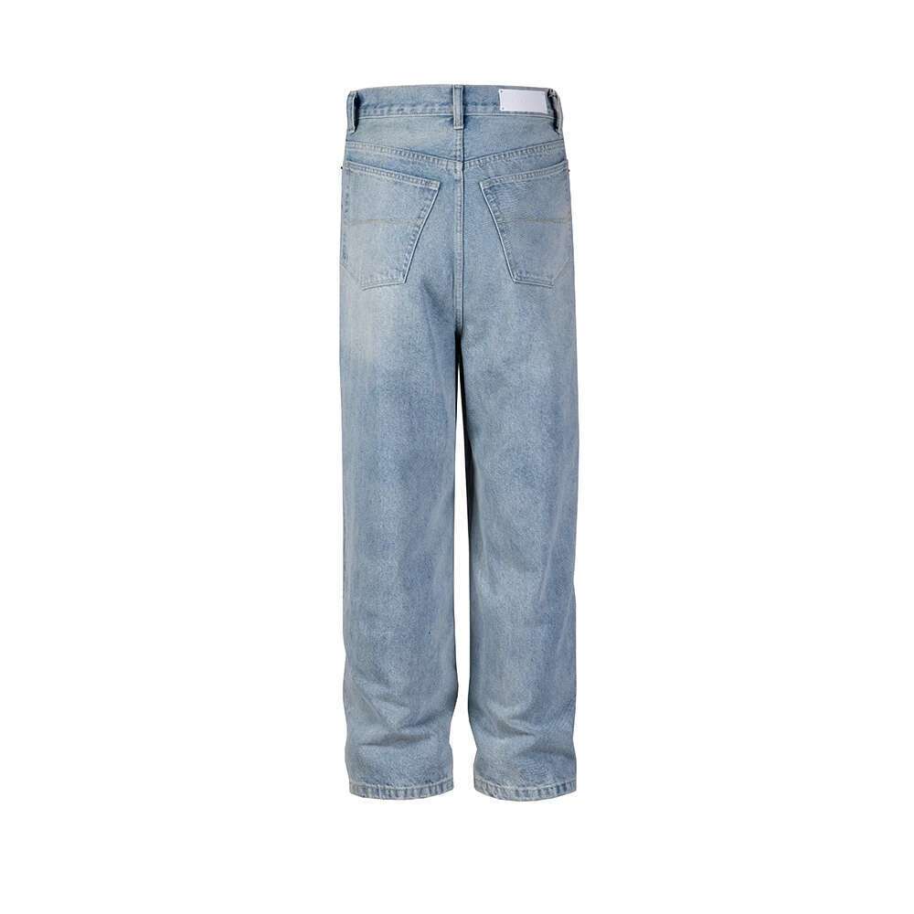 High Street Washed Blue Wide Leg Baggy Jeans For Men And Women Straight Ropa Hombre Y2k Denim Pants Oversized Loose Trousers