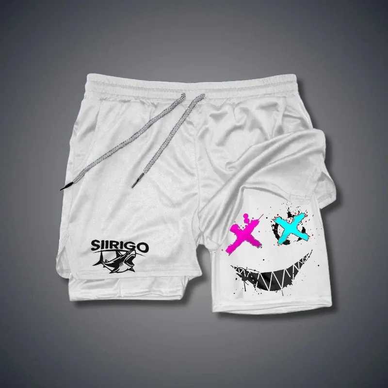 Mens breathable double layered shorts quick drying sports shorts for training running straight legs summer trends and noveltyXJ250213