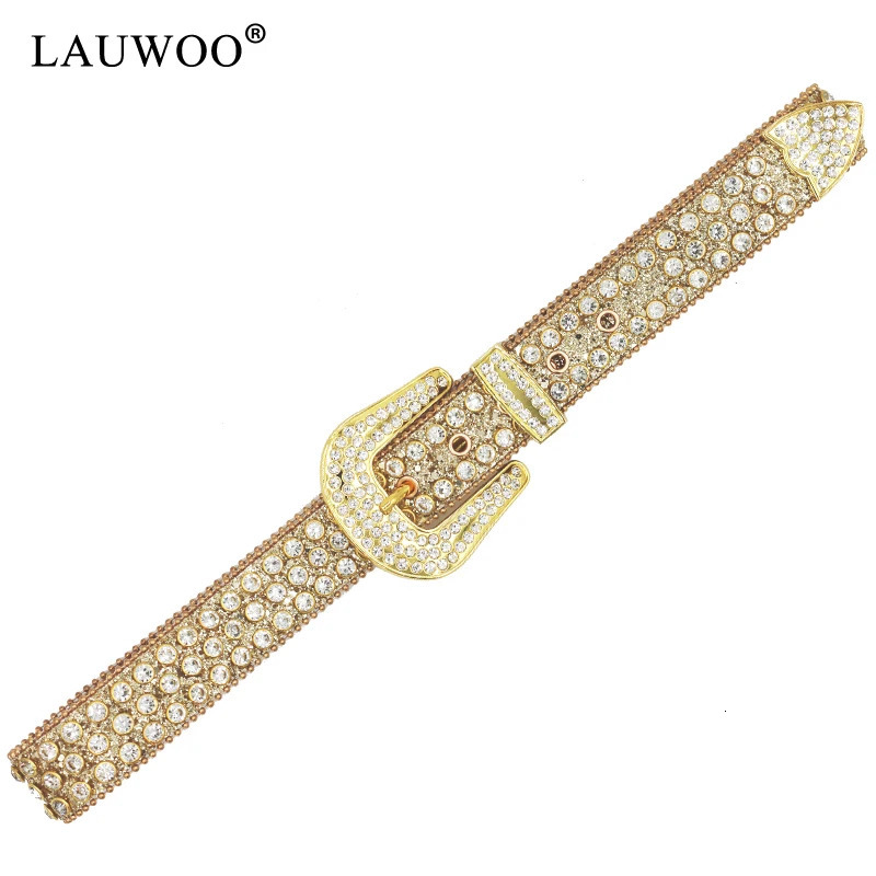 belt Diamond Rhinestone Belts Fashion Crystal Studded Pin Buckle Belt Belts for Women Jeans Decoration Beautiful 250213