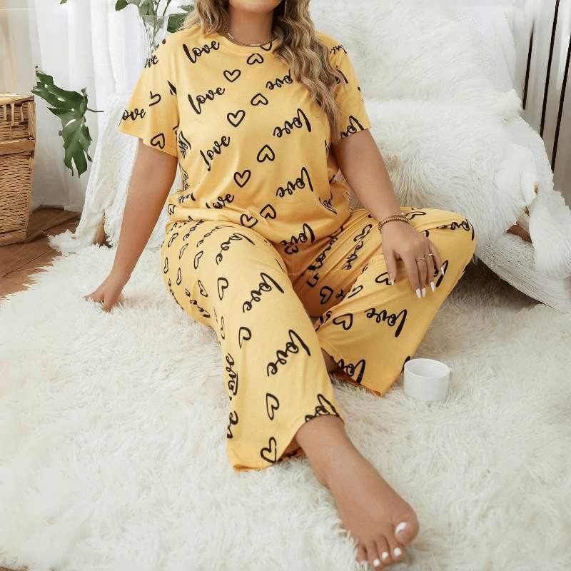 B697-Winter gold diamond velvet pajamas for women Spring and autumn high-grade thin velvet suit for women apricot long-sleeved ink painting home cloth