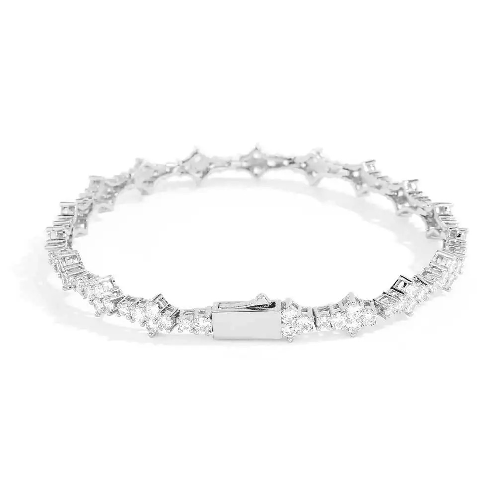 Iced Out Cubic Zirconia Tennis Bracelet Layering Bracelets Trendy Stuff for Men Women 250211