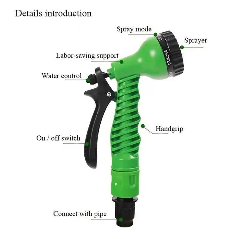 High-pressure expandable magic hose car wash pipe household garden water pipe multifunctional gardening cleaning T250214