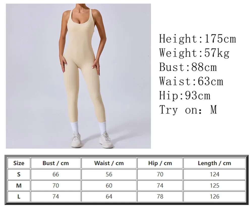 Sports Jumpsuit Push Up Fiess Overalls 2024 Sportswear Woman Gym Set Padding Sport Outfit Yoga Clothing Tracksuit Navy Beige