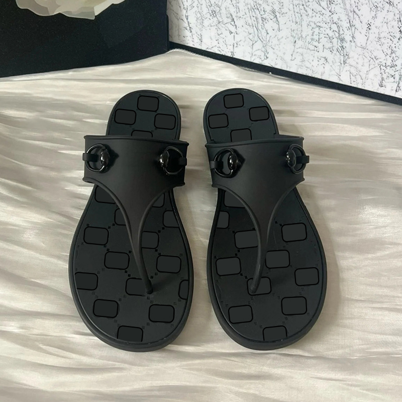 Designer Sandals Women Sliders Flat Slippers Candy Color Rubber Slip On Summer Woman Causal Beach Flip Flops Waterproof Pink Green Black Purple Size 36-42