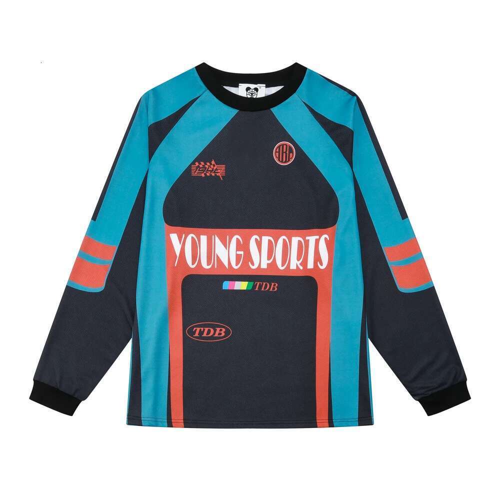 Streetwear Contrast Color Sports Mens Baseball Shirts Long Sleeve Breathable Casual Fall Tshirts Crew Neck Baggy Loose Top Tees