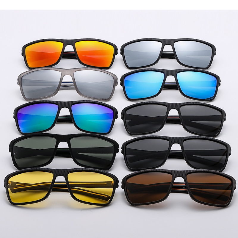 CB Retro Square Polarized Sunglasses Fashion Shade Women Men Ultra light TR90 Frame UV400 Protection Classic Sun Glasses Sports Driving Fishing CAVALL
