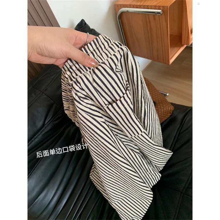 Striped For Women In Summer Loose Slim Casual Wide Straight Leg Long Pants