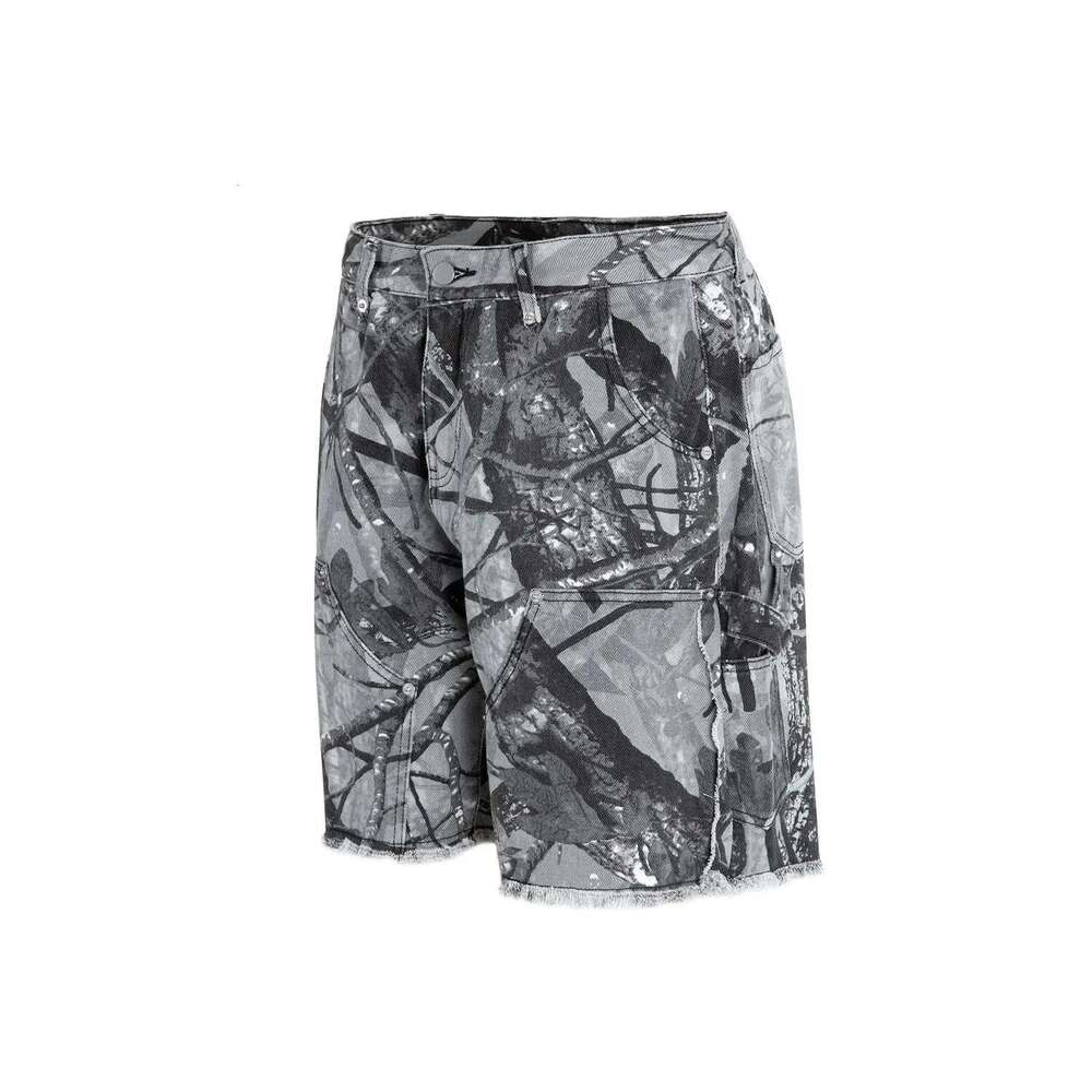 Full Branches Trees Camouflage Cargo Shorts For Men And Women Straight Patchwork Baggy Summer Knee Length Pants Oversized