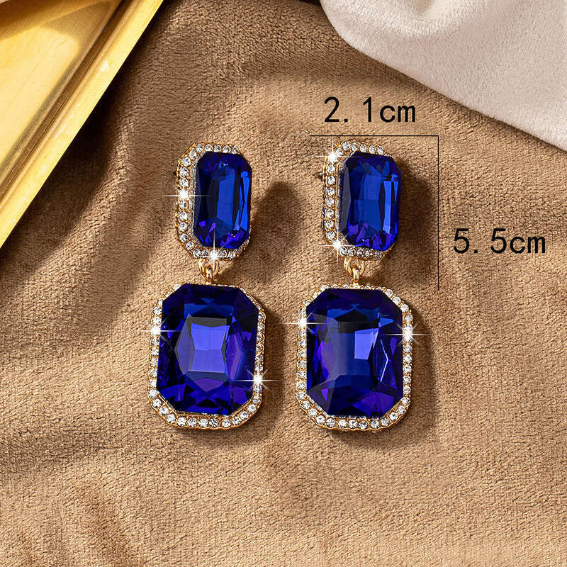 New Fashion Geometry Set Dia Personalized Women's Earrings Qingdao Jewelry
