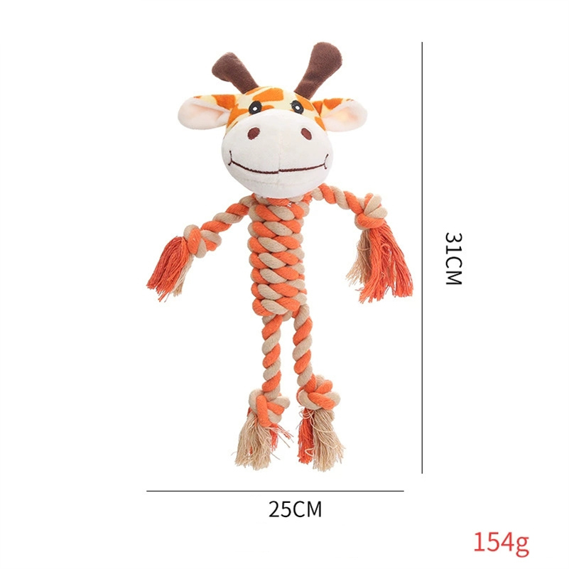 Fun Dog Toy Monkey Shape Corduroy Chew Toy For Dogs Puppy Squeaker Squeaky Plush Dog Toy Pet Training Pet Accessories Elephant