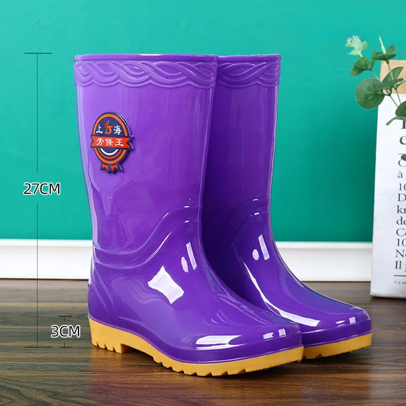 High Rain Shoes Non-slip Rubber Shoes in Spring and Autumn Rainy Rain Boots Tendon Sole High Shell Cold Warm Non-slip 250213