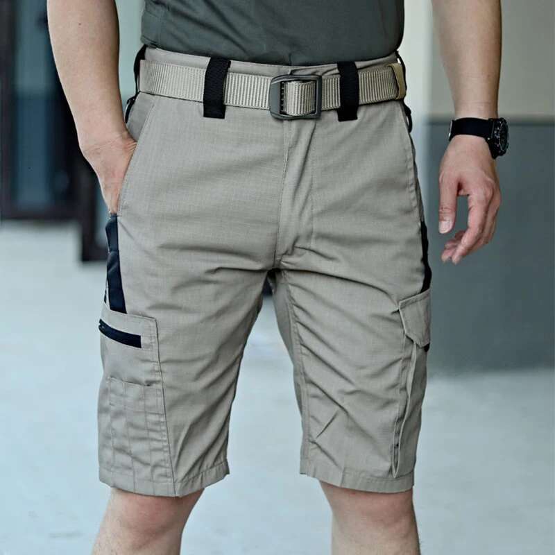 Summer Man Casual Tactical Cargo Shorts Quick Dry Multi-Pocket Breathable Men Trousers Hiking Fishing Outdoor Pant