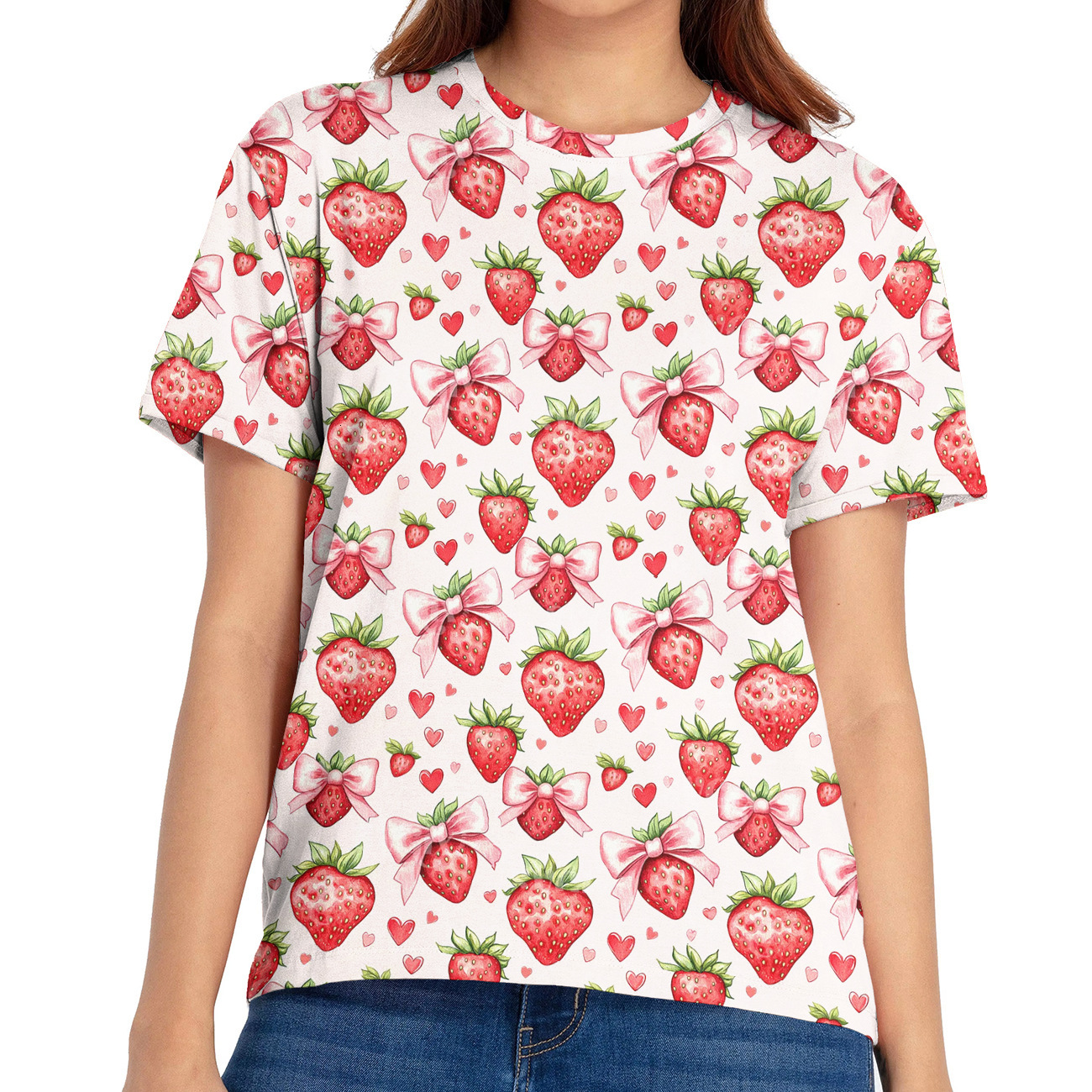 Designer's New 2025 Spring/summer Fashion Trend Creative Headphones Short Sleeved Youth Popular Women's T-shirt Begins