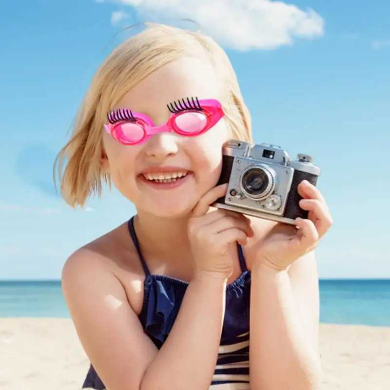Swimming Goggles For Girls Eyelash-Enhanced Girl Goggles Swim Goggles Adjustable Straps Anti Fog Goggles Includes Protective Z250215