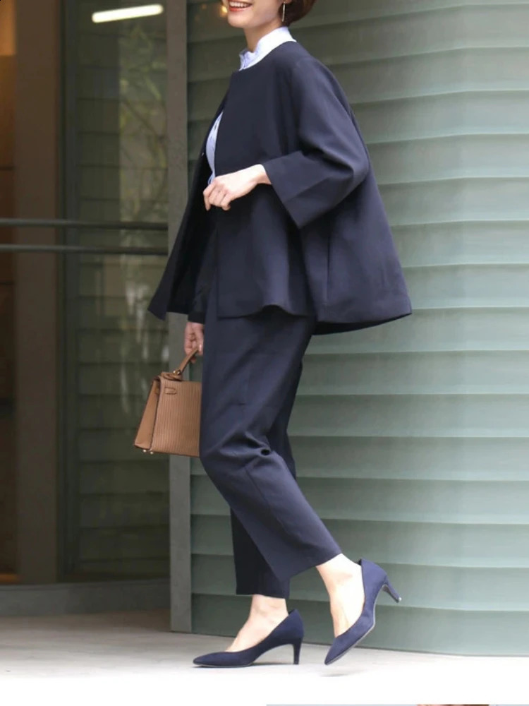 Fashion Elegant Pant Sets Womens Business Suits Ladies Suits Office Wear Formal Blazer Jacket Sets for Women 2 Pieces 250210