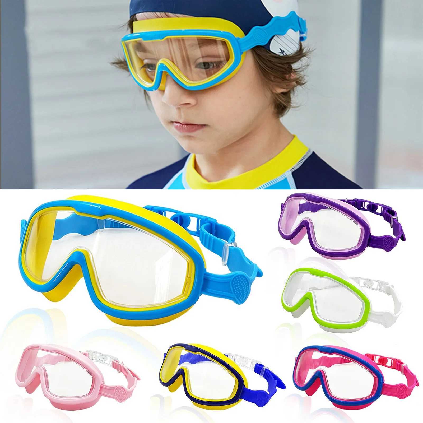 Big Frame Kids Swim Goggles Anti Fog Wide View Swimming Gear for Boys Girls Children glasses for swimming pool Z250215