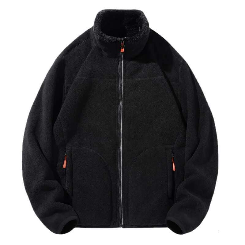 Winter Men Fleece Women Casual Solid Color Warm Coat Fluffy Coral Veet Jacket Haruku Couple Beige Pink Purple Green