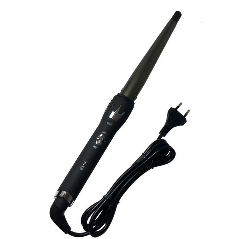 Rizadores De Cabello Curlers Conical Curling Iron Single Tube Ceramic Glaze Pear Flower Cone Electric Hair Curly 110-240 - V 250214