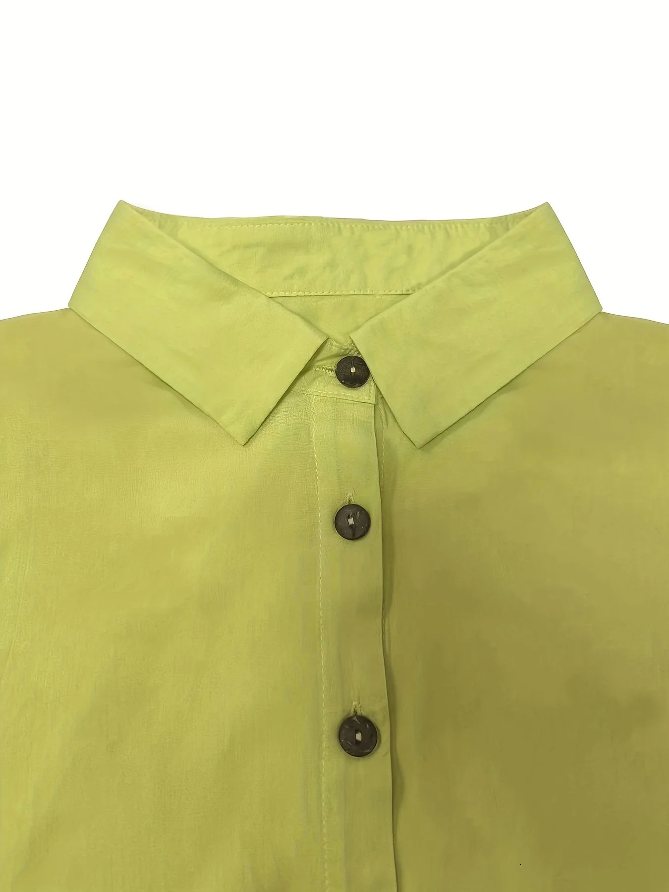 Plus size European and American Buckle Mid length Loose Shirt for Women 250210