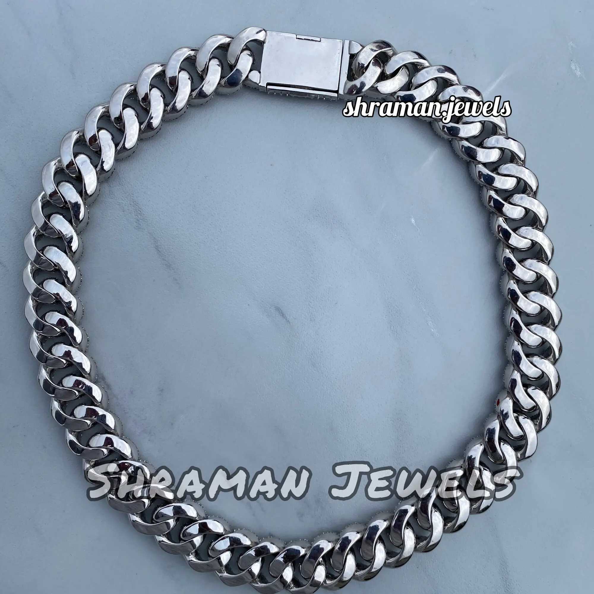 20 Mm Moissanite Diamond Thick Cuban Link Chain Iced Out 925 Sterling Silver 24 Inches Cuban Necklace
