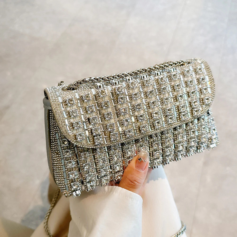 Evening Bag for Women Adjustable Strap Clutch Purse Sparkling Shoulder Wedding Party Prom 250213