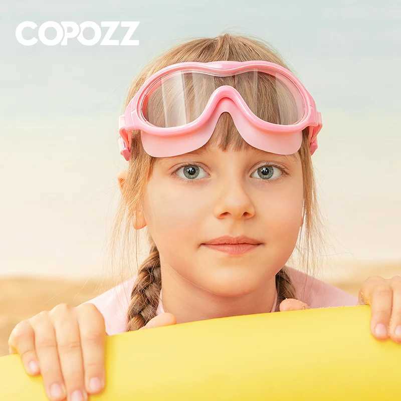 COPOZZ Adjustable Swimming Goggles For Kids Waterproof Professional Childrens Swim Glasses Anti-fog Child Eyewear With Box Z250215
